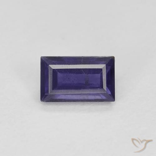 0.26ct Naturale Viola scuro Iolite, Taglio a baguette, VS