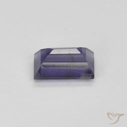 Iolite Viola scuro naturale da 0.26 ct, Taglio a baguette, VS