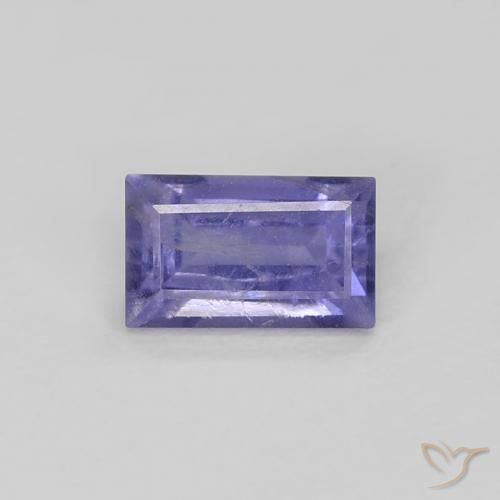 0.33ct Naturale Viola scuro Iolite, Taglio a baguette, VS