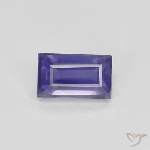 0.32ct Naturale Viola scuro Iolite, Taglio a baguette, VS