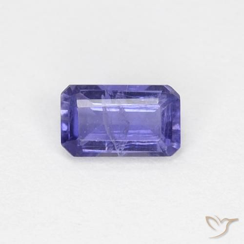 0.24ct Naturale Viola scuro Iolite, Taglio smeraldo, SI