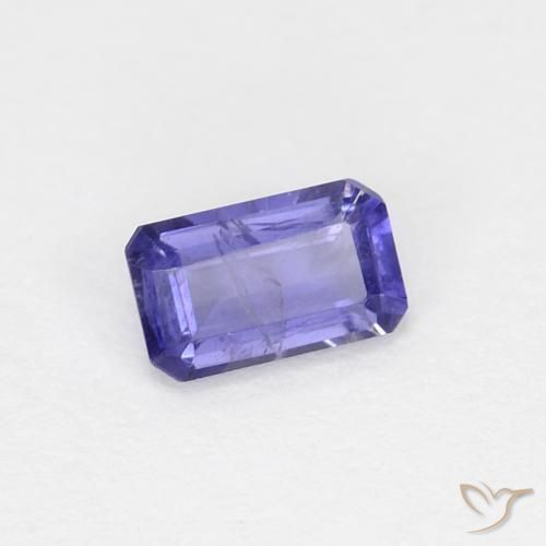 Iolite Viola scuro naturale da 0.24 ct, Ottagonale / Taglio smeraldo, SI
