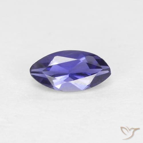 0.24ct Naturale Viola bluastro scuro Iolite, Taglio marquise, VVS-VS