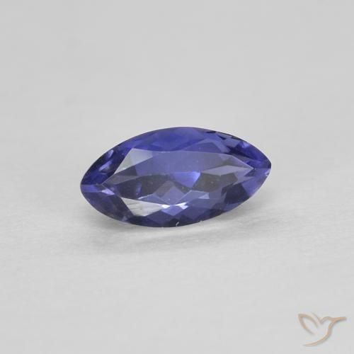 Iolite Viola scuro naturale da 0.28 ct, Taglio marquise, VVS