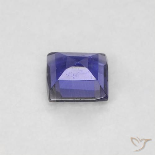 Iolite Viola bluastro scuro naturale da 0.13 ct, Quadrato, VS