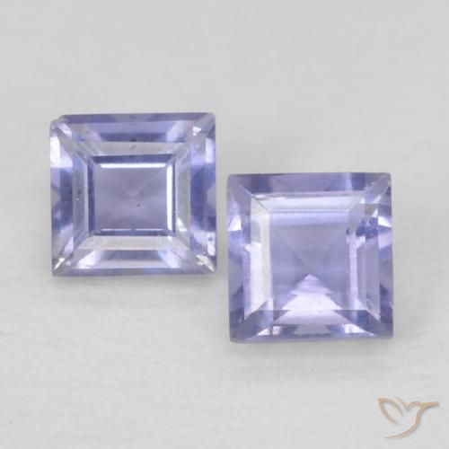 Gemme di Iolite Viola bluastro scuro naturale da 0.19 ct, Quadrato, VS