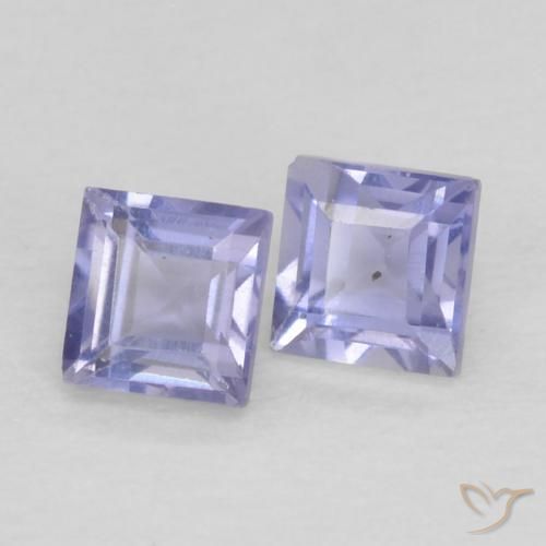 Gemme di Iolite Blu argenteo naturale da 0.20 ct, Quadrato, VS