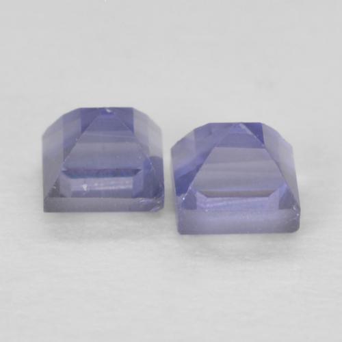 Gemme di Iolite Viola bluastro scuro naturale da 0.23 ct, Quadrato, VS