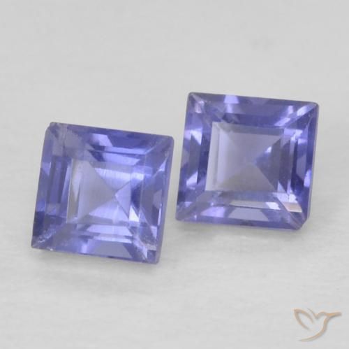 Gemme di Iolite Viola scuro naturale da 0.22 ct, Quadrato, VS