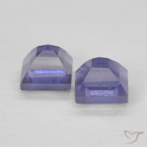 Gemme di Iolite Viola bluastro scuro naturale da 0.22 ct, Quadrato, VS