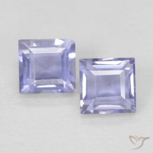 0.18ctw Naturale Medium Light-Violet Iolite, Quadrato, VS