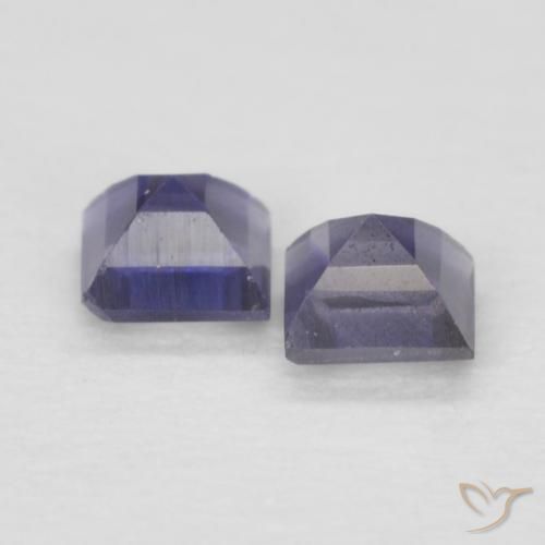 Gemme di Iolite Viola scuro naturale da 0.15 ct, Quadrato, VS