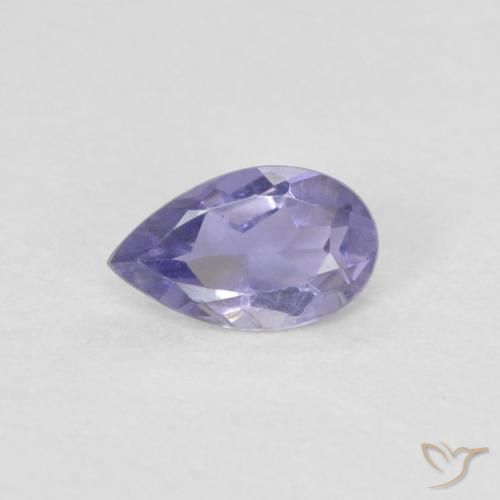 0.15ct Naturale Viola tendente al rosa Iolite, Forma a pera, VVS