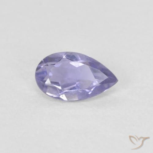 Iolite Viola tendente al rosa naturale da 0.15 ct, Forma a pera, VVS