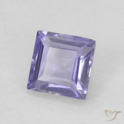 Iolite Medium Light-Violet naturale da 0.17 ct, Quadrato, VVS