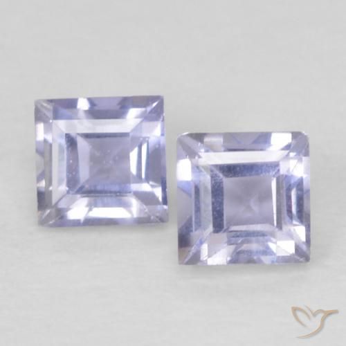 0.22ctw Naturale Azzurro cielo chiaro Iolite, Quadrato, VS