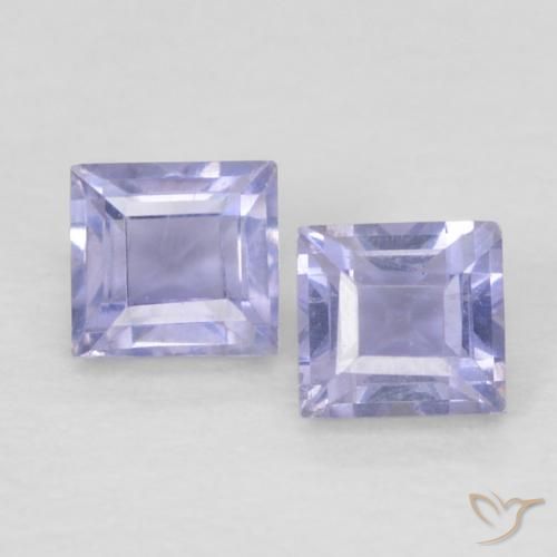 0.19ctw Naturale Viola Blu Iolite, Quadrato, VS