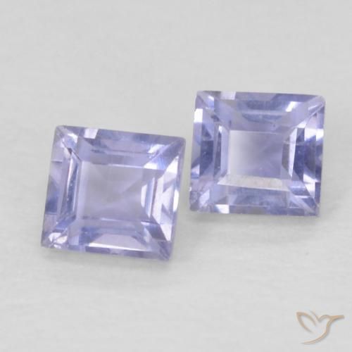Gemme di Iolite Viola Blu naturale da 0.19 ct, Quadrato, VS