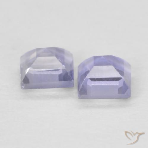 Gemme di Iolite Blu violaceo chiaro naturale da 0.17 ct, Quadrato, VS