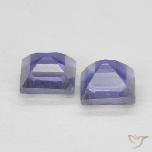 Gemme di Iolite Blu scuro naturale da 0.18 ct, Quadrato, VS