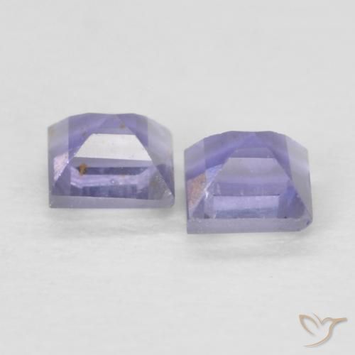 Gemme di Iolite Blu argenteo naturale da 0.19 ct, Quadrato, VS
