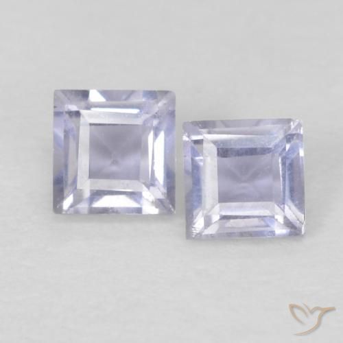 0.18ctw Naturale Azzurro cielo chiaro Iolite, Quadrato, VS