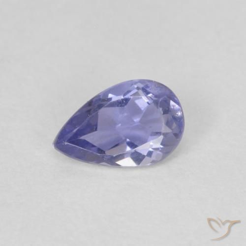 0.17ct Naturale Medium Light-Violet Iolite, Forma a pera, VVS