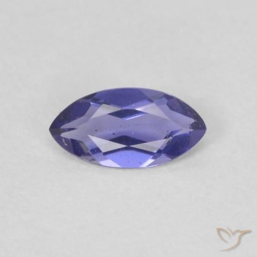 0.15ct Naturale Viola scuro Iolite, Taglio marquise, VVS