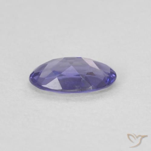 Iolite Viola bluastro scuro naturale da 0.14 ct, Ovale, VVS