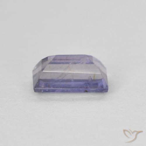 Iolite Viola bluastro scuro naturale da 0.28 ct, Taglio a baguette, VS-SI