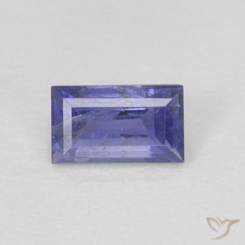 0.30ct Naturale Viola medio Iolite, Taglio a baguette, VS-SI