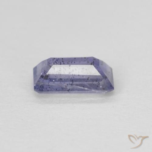 Iolite naturale viola da 0,25 ct, taglio smeraldo, VS-SI