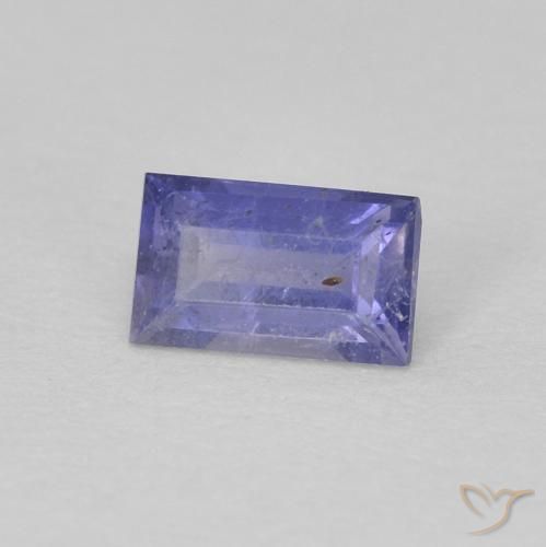 Iolite Viola medio naturale da 0.30 ct, Taglio a baguette, VS-SI