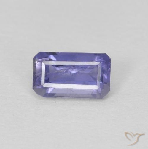 0.27ct Naturale Viola bluastro Iolite, Taglio smeraldo, VS-SI
