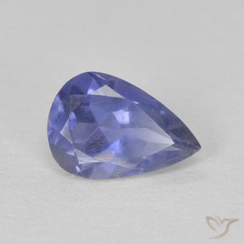 Iolite viola reale naturale da 0.35 ct, Forma a pera, VS