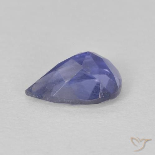 Iolite viola reale naturale da 0.35 ct, Forma a pera, VS
