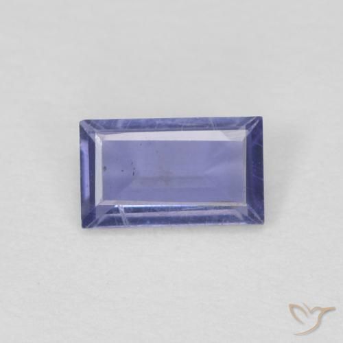 0.20ct Naturale viola reale Iolite, Taglio a baguette, VS