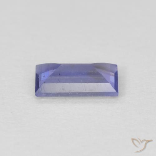Iolite viola reale naturale da 0.20 ct, Taglio a baguette, VS