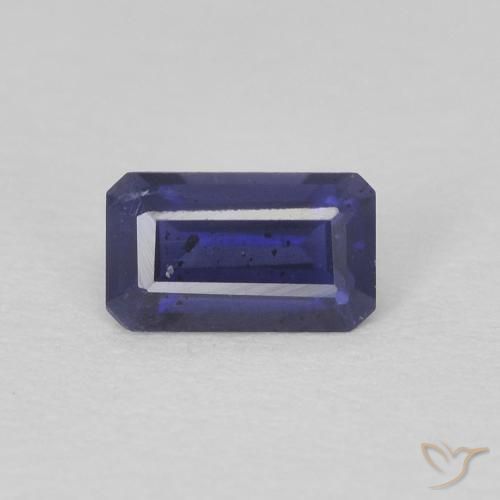 Iolite Blu scuro naturale da 0.28 ct, Taglio smeraldo, VS