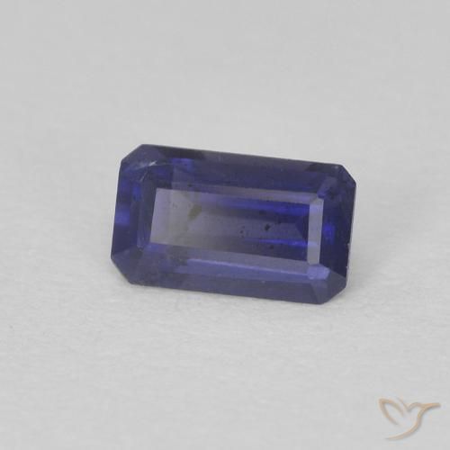Iolite Blu scuro naturale da 0.28 ct, Taglio smeraldo, VS