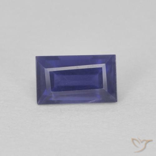 0.29ct Naturale Blu scuro Iolite, Taglio a baguette, VS