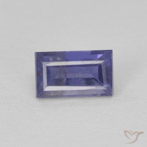 0.33ct Naturale Viola medio Iolite, Taglio a baguette, VS-SI