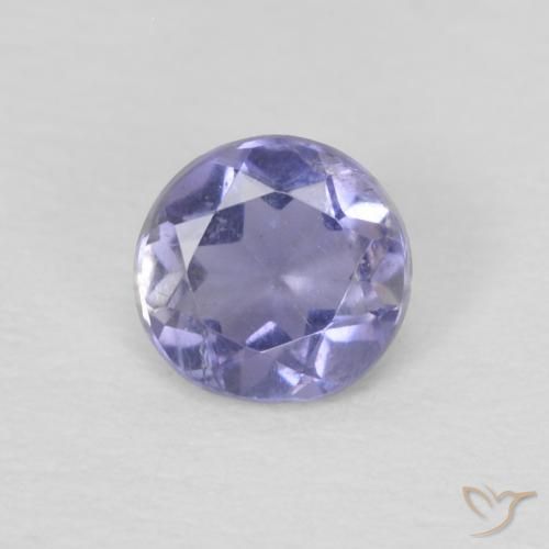 0.17ct Naturale Blu argenteo Iolite, Rotondo, VS