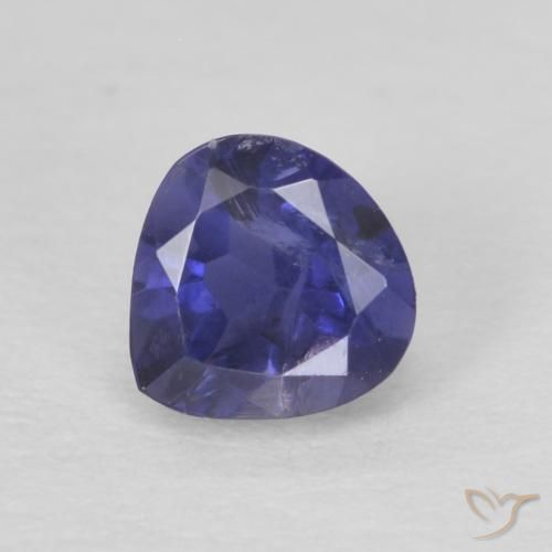 0.28ct Naturale Blu scuro Iolite, Forma a pera, VS