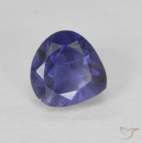 Iolite Blu scuro naturale da 0.28 ct, Forma a pera, VS