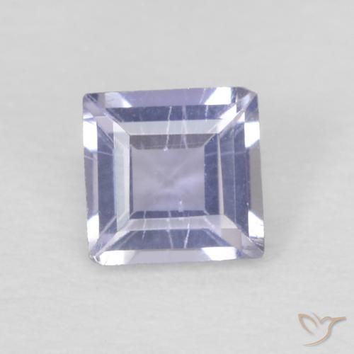 0.12ct Naturale Blu argenteo Iolite, Quadrato, VS