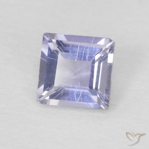 Iolite Blu argenteo naturale da 0.12 ct, Quadrato, VS