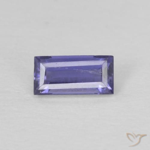 0.19ct Naturale Blu argenteo Iolite, Taglio a baguette, VS