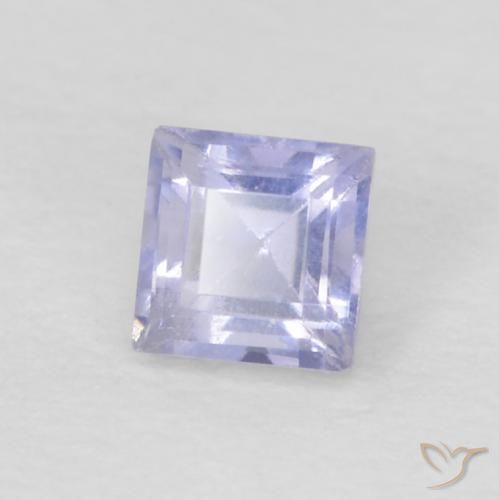 Iolite Violetto chiaro naturale da 0.15 ct, Quadrato, VVS-VS