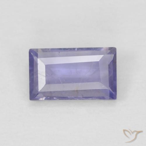 0.24ct Naturale Viola bluastro scuro Iolite, Taglio a baguette, VS